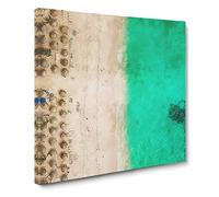 Tiki Beach In The Dominican Republic Canvas Print | Gallery Wrapped 30mm Frame Wall Art | 20x20 inches | Ready to Hang | Coastal Seascape Picture | Living Room Bedroom Lounge Office