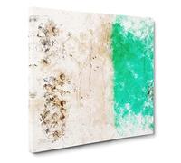 Tiki Beach In The Dominican Republic Watercolour Canvas Print | Gallery Wrapped 30mm Frame Wall Art | 14x14 inches | Ready to Hang | Coastal Seascape Picture | Living Room Bedroom Lounge Office