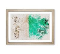 Tiki Beach in The Dominican Republic Watercolour Framed Print | A2 Oak Framed Wall Art | Ready to Hang | Modern Beach Picture | Living Room Bedroom Lounge Office