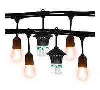 TIKI BiteFighter Outdoor LED Weatherproof Proven Mosquito Repellent String Lights 36 Ft, Includes 3 Replaceable Repellent Pods