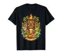 Tiki God Beer Pint Tropical Island Luau Polynesian Totem T-Shirt