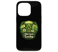 Tiki Got Lucky Shamrock Tiki Hawaii Tropical Island Vibes Case for iPhone 13 Pro