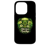 Tiki Got Lucky Shamrock Tiki Hawaii Tropical Island Vibes Case for iPhone 14 Pro