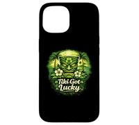 Tiki Got Lucky Shamrock Tiki Hawaii Tropical Island Vibes Case for iPhone 15