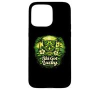 Tiki Got Lucky Shamrock Tiki Hawaii Tropical Island Vibes Case for iPhone 15 Pro Max