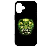 Tiki Got Lucky Shamrock Tiki Hawaii Tropical Island Vibes Case for iPhone 16