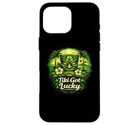 Tiki Got Lucky Shamrock Tiki Hawaii Tropical Island Vibes Case for iPhone 16 Pro Max