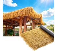 Tiki Huts Synthetic Roofing,(Size:1.5 * 1m) Waterproof Artificial Thatch Rolls With UV Protection,Fade Resistant Durability,Realistic Faux Grass Thatch For Tropical Poolside Landscapi