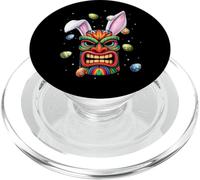 Tiki Luau Hawaiian Hawaii Tiki Mask Rabbit Eggs Bunny Ears PopSockets PopGrip for MagSafe