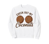 Tiki Luau Hula Hawaiian Coconut Bra with Coconut Breasts Sweatshirt