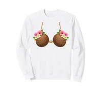 Tiki Luau Hula Hawaiian Coconut Bra with Coconut Breasts Sweatshirt