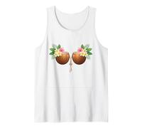 Tiki Luau Hula Hawaiian Coconut Bra with Coconut Breasts Tank Top