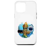 Tiki Man Shark Selfie - Funny Island Ocean Vibes Tropical Case for iPhone 12 Pro Max