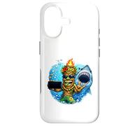 Tiki Man Shark Selfie - Funny Island Ocean Vibes Tropical Case for iPhone 17