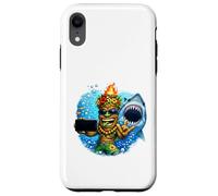 Tiki Man Shark Selfie - Funny Island Ocean Vibes Tropical Case for iPhone XR