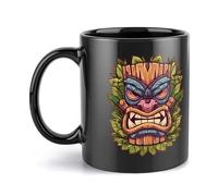 Tiki Mask Ceramic Coffee Mug with Handle Reusable Tea Mugs China Printed Cups for Hot Drinks Home Work 330ml