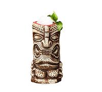 Tiki Mugs, Tiki Glasses for Cocktails, Hawaii Tiki Cup, Ceramic Cocktail Cups, Hawaii Cocktail Glasses, Cocktail Drinks Cups, Cute, Exotic Cocktail Glasses, and Party Decoration (Style 3)