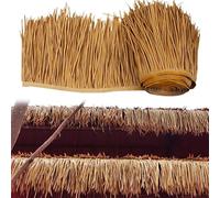 Tiki Straw Roof Thatch Material Palm thatch Roofing Artificial thatched Leaf Party Decorations Roll Palm Straw Thatch Roof for Garden Tiki Bar Hut Grass Width 0.5m (Size:2m/6.5ft)