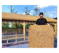 Tiki Thatch Grass Roof, Artificial Straw Roll for Outdoor DIY, Heat-Insulating Faux Thatch, Fire Retardant Plastic Fur, 1x6m (3.3x19.6ft), Perfect for Sheds