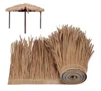 Tiki Thatch Roll, 1x0.5m Artificial Thatch Roofing for Tiki Bar, Insulated Waterproof Tiki Hut Grass Roof, Cuttable Duck Blind Grass Thatch Roll for Fence Party Hut Bar(Style 1)