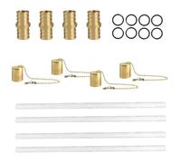 Tiki Torch Wick | 4 Pack Life Torch Wicks | Durable with Copper Lamp Cover | Ideal Outdoor Lighting Accessory for Garden Parties, Yard Decor & Us