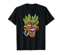 Tiki Weed Stoner Hawaiian Beach Cannabis Pot Smoking Funny T-Shirt