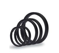 TIKIDESIGN Titanium Key Rings, 30/25/19 mm Key Ring with Side Pressure Design, Titanium Flat Key Rings, PVD black (1 large + 2 medium + 2 small), 1groß+2mittel+2klein(PVD schwarz)