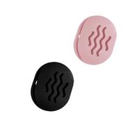 TIKIUKI Makeup Sponge Holder Travel Case, Silicone Beauty Blender Holder with Double-Sided Hollow Design, Quick Dry Storage Box for Wet or Dry Sponges, Travel Essentials for Women（Black+Pink）