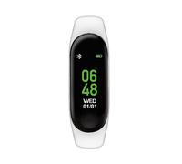 Tikkers Activity Tracker White Silicone Strap Smart Watch Black