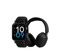 Tikkers Smart Series 13 - Black Easy Release Fabric Strap Smart Watch & Headphone Set TKS13-0033-SET