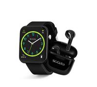 Tikkers Smart Series 13 - Black Silicone Strap Smart Watch & Earbuds Set TKS13-0032-SET