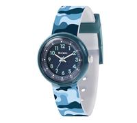 Tikkers Boy's Blue Camo Strap Time Teacher Analogue Watch