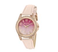 Tikkers Children's Light Pink PU Strap Ombre Glitter Dial Watch