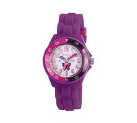 Tikkers Children's Purple Silicone Strap Butterfly Time Teacher Watch