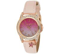 Tikkers Girls Pink PU Strap Glitter Stone Set Case Watch Set ATK1062