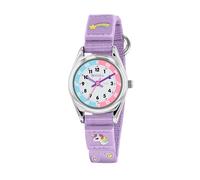 Tikkers Girls Purple Fabric Rip Strap Unicorn Watch TK0148 - Fabric