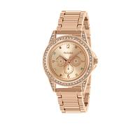 Tikkers Girls Rose Gold Metal Bracelet Multicoloured Stone Dial - Metal