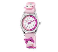 Tikkers Girls 3D Cat Pink Silicone Strap Watch