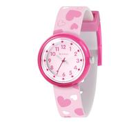 Tikkers Kids Pink Heart Strap Time Teacher Analogue Watch