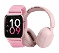 Tikkers Kids Pink Smart Watch And Over-Ear Headphone Set