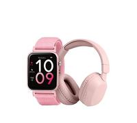 Tikkers Smart Series 13 - Pink Easy Release Fabric Strap Smart Watch & Headphone TKS13-0034-SET