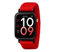 Tikkers Smart Series 13 Red Smart Watch with Fitness Tracker, Alarm Clock, Camera, GPS Connection, Heart Rate Monitor, Step Counter, Touch Screen, IP68, Silicone Strap