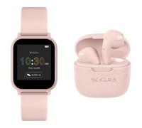Tikkers Smartwatch and Earbuds Set TKS10-0001-SET - Girl - 36 mm - Digital - Quartz with charger Black 20 mm