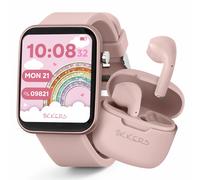 Tikkers Smart Series 13 - Pink Silicone Strap Smart Watch & Earbuds Set TKS13-0031-SET