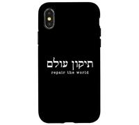 Tikkun Olam Hebrew Fix the World Shalom Jewish Case for iPhone X/XS