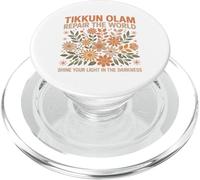 Tikkun Olam Hebrew Fix the World Shalom PopSockets PopGrip for MagSafe