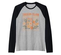 Tikkun Olam Hebrew Fix The World Shalom Raglan Baseball Tee