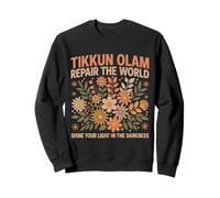 Tikkun Olam Hebrew Fix the World Shalom Sweatshirt
