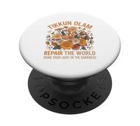 Tikkun Olam Jewish Hebrew Nature Shalom PopSockets Adhesive PopGrip