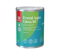 TIKKURILA Everal Aqua 80 - Gloss Paint For Wood & Metal - Fast Drying Acrylic Enamel - 1 Litre